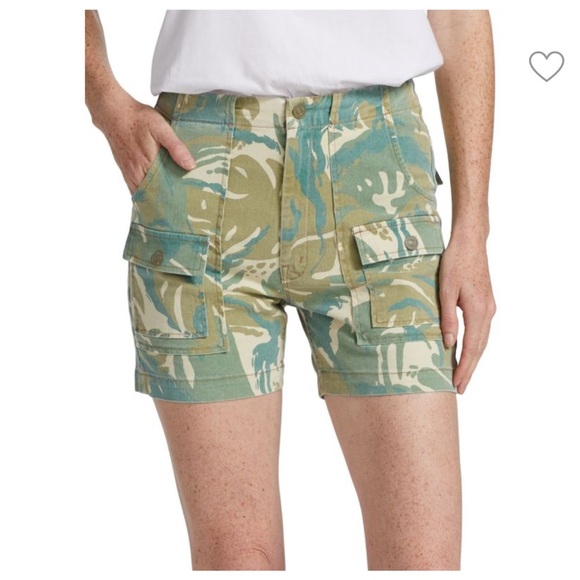 MOTHER Camouflage Green Women's Shorts - Picture 1 of 8